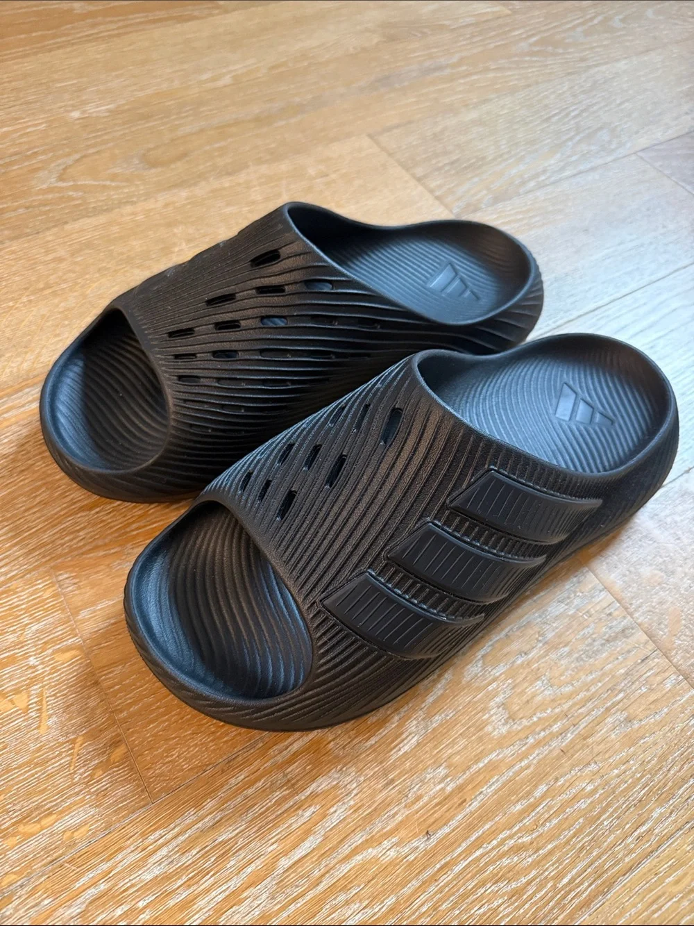 adidas Black Comfort Slide Clogs